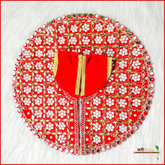 Shaneel Moti Mirror Work Red Laddu Poshak